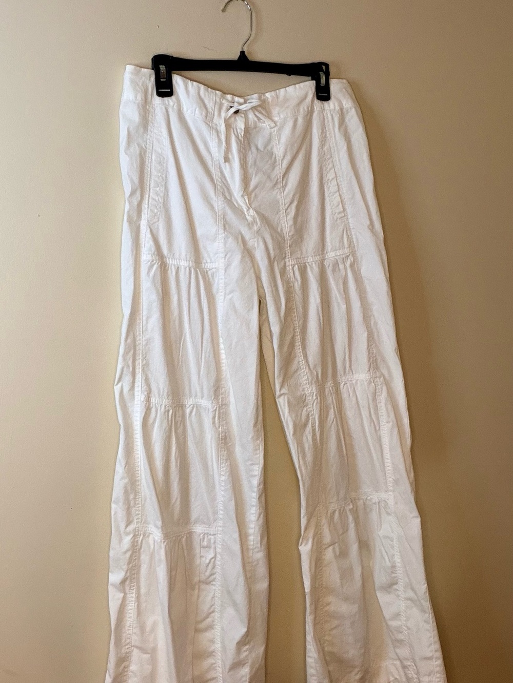 Soft Surroundings White Tiered Wide-Leg Pants